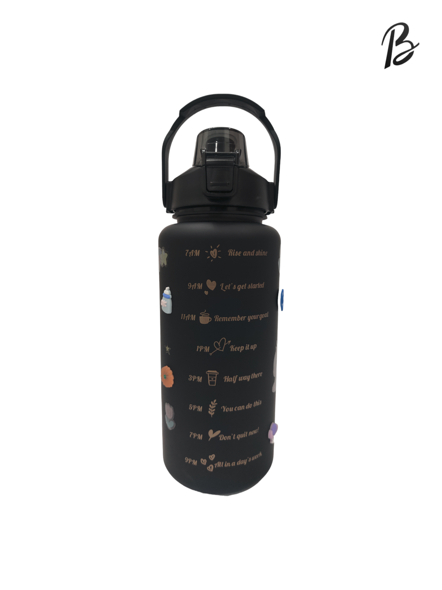 Water Bottle with 2D and 3D Stickers