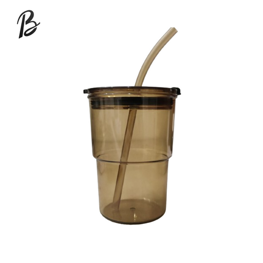 Transparent Bamboo Cups Multi-Function (Straw & Sipping)